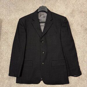 Oscar De La Renta Men's Sport Coat Blazer Three Button Plaid 46R